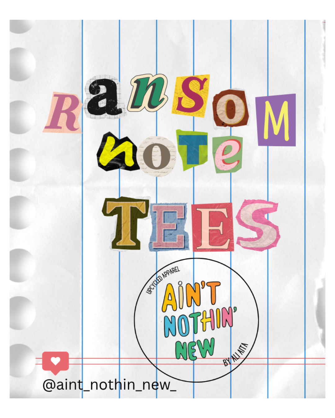 Ransom Note Tees