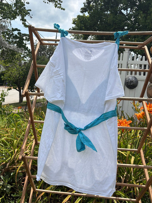 Blue green ric-rac POCKET Tee-kini