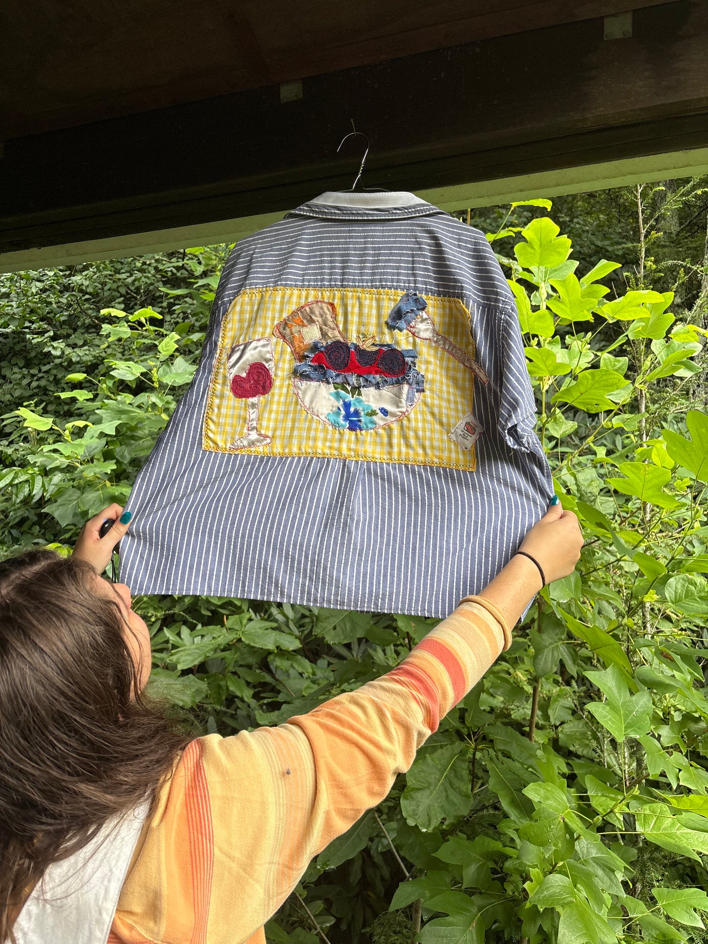 Jean-sketti boxy crop