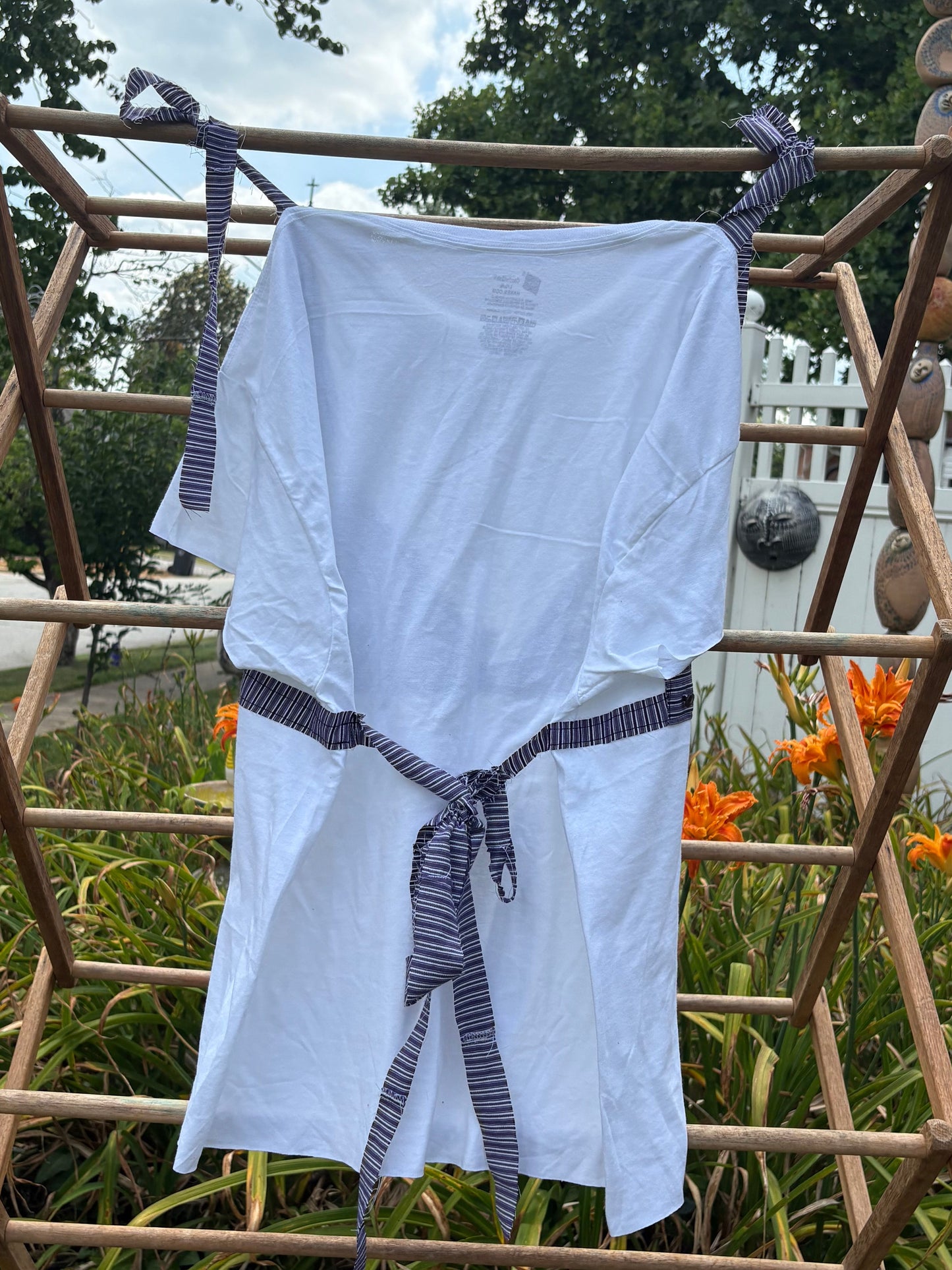 Black and Purple stripe Tee-kini