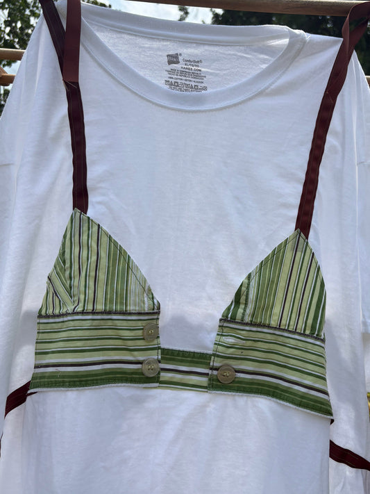 Green Stripe Tee-kini