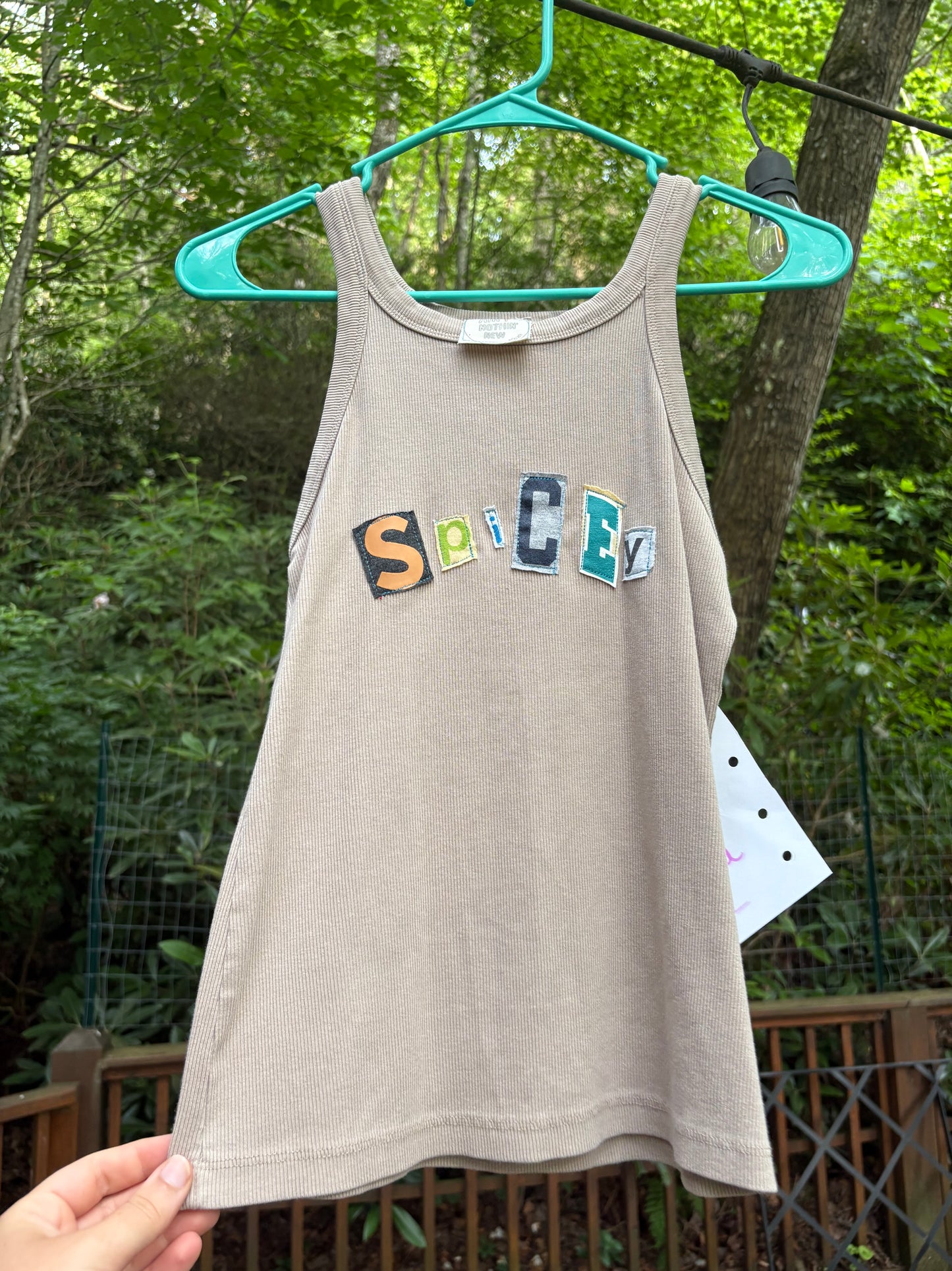 SPICEY- ransom note tank size small