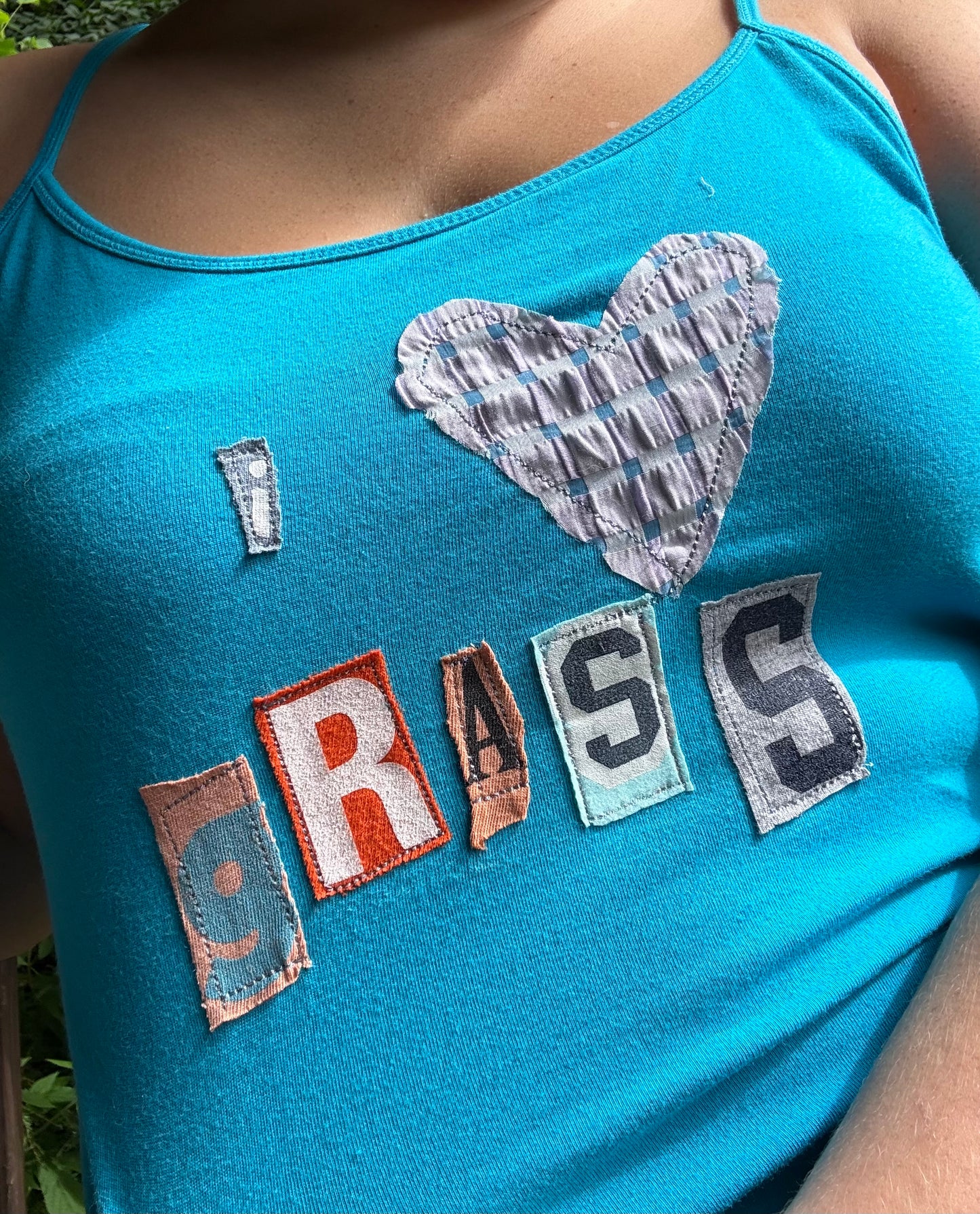 I ❤️ GRASS- Ransom Note tee